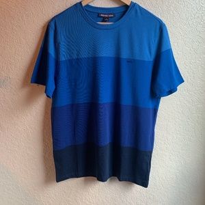 Men's Michael Kors Blue Striped T-Shirt